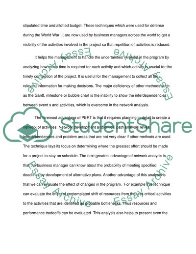 Project Management - the Effectiveness of the Plans