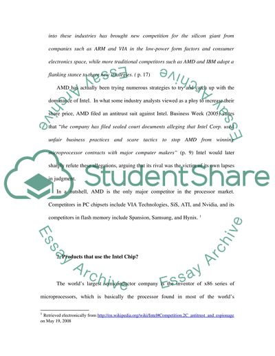 Main Intel Competitors in Industry