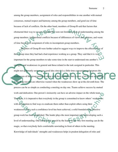 Observation of Group-Work during an Experiment at School