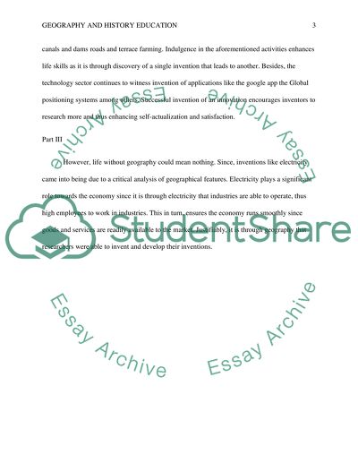 Geography and History Education