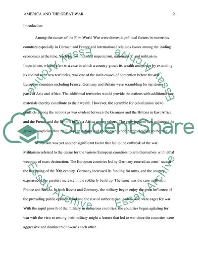 The Role of America and the Great War