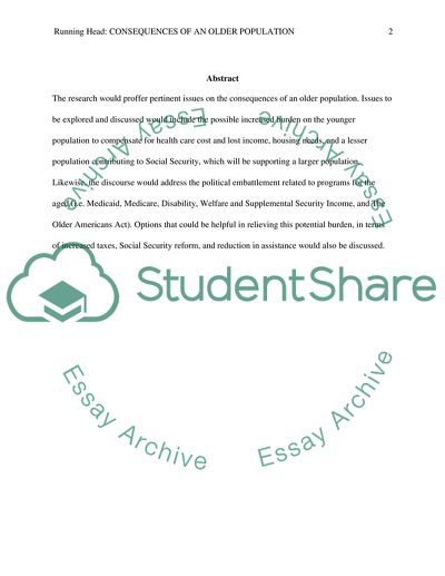 Consequences of an Older Population