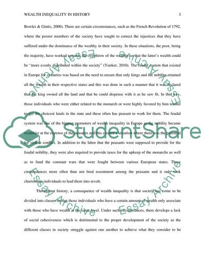 Consequences of Wealth Inequality in History