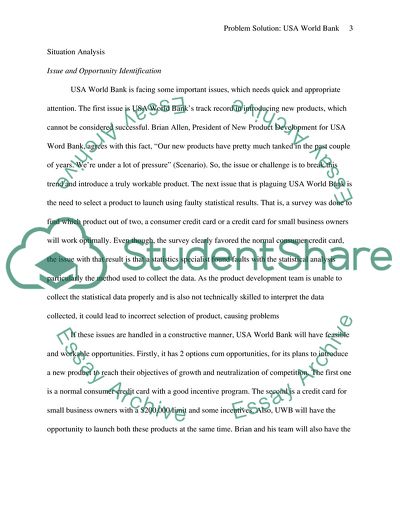 The Problem Solution: The USA World Bank