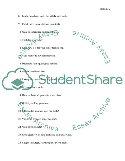 Several Creative Headlines for Leatherman Hand Tools Company