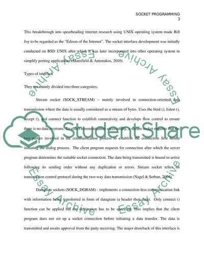 Socket Programming - BSD UNIX by Bill Joy