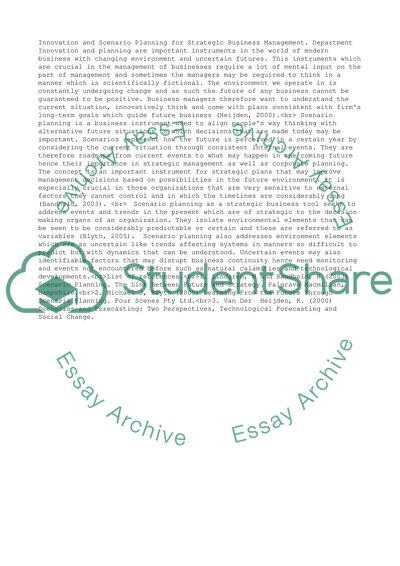 Strategic Business Management