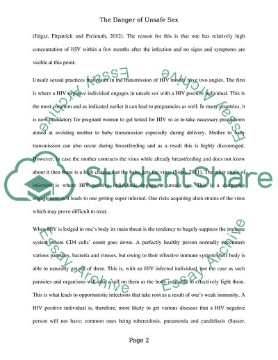 The Danger of Unsafe Sex