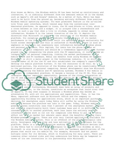 Nokia and the Opportunities of the Microsoft Partnership