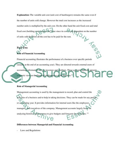 Differences between Managerial and Financial Accounting