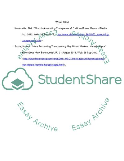 Accounting Transparency