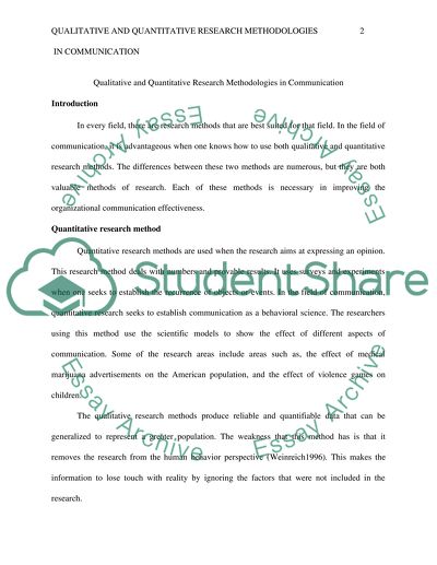 Research Methodologies in Communication