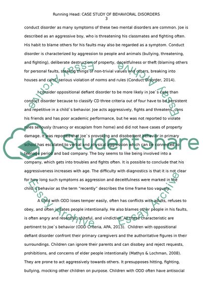 Treatment of Behavioral Disorders