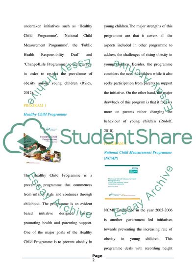 Obesity in Young Children