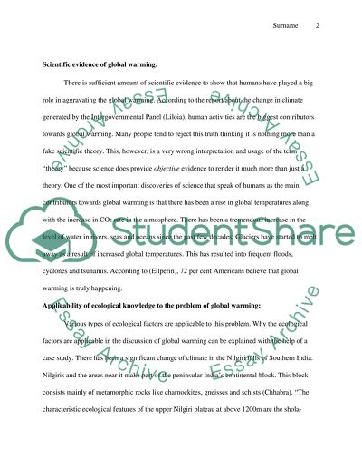 Current Environmental Problem