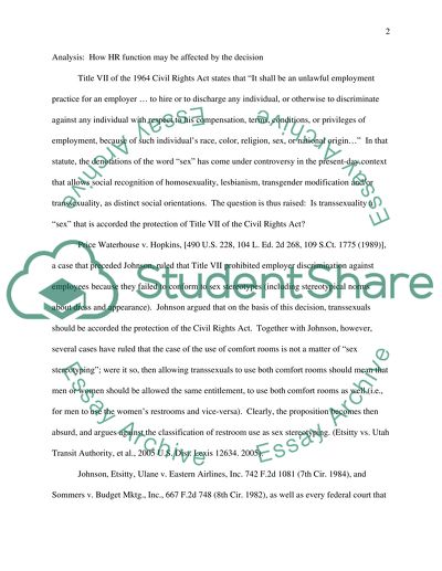 Case Study: Johnson v. Fresh Mark, Inc