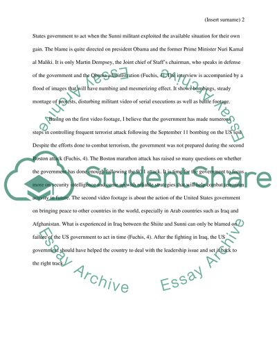 Actions of the United States Government on Bringing Peace