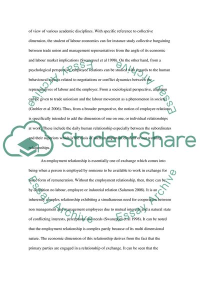 The Concept of Employee Relations