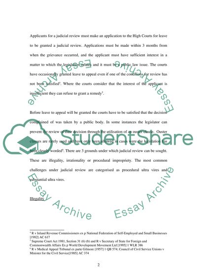 Administrative Law: Doctrine of Ultra Vires and Common Law Theory