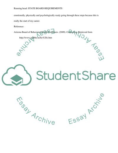 State Board Requirements for Professional Counselor in Arizona