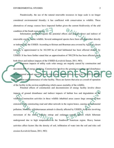 Conservation and environmental management