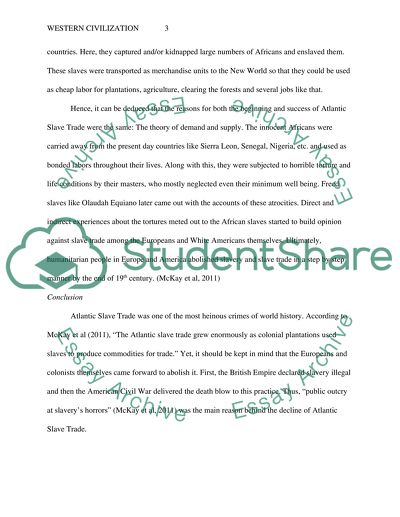 Western civilization.The Atlantic slave trade,protestant revival and the two revolutions