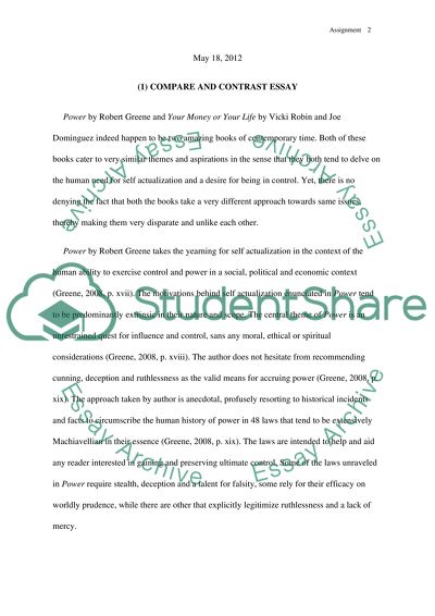 Power by Greene and Your Money or Your Life by Robin and Dominguez, Discussing Why Students Cheat
