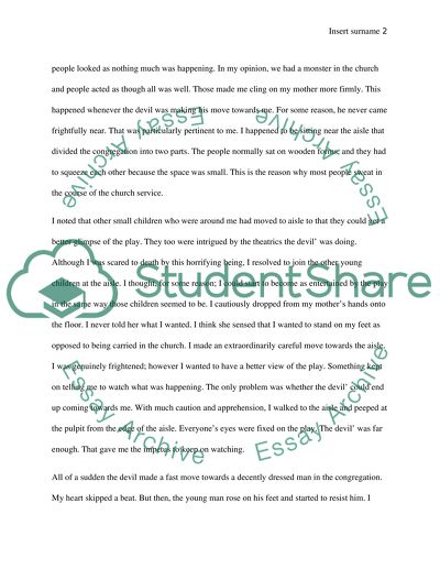 English - Formative Narrative