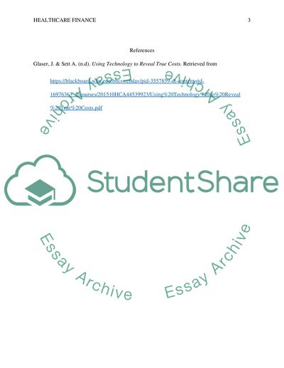 Finance Revenue and Costs in Health Organizations
