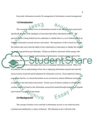 Fashion Waves in Information System Research