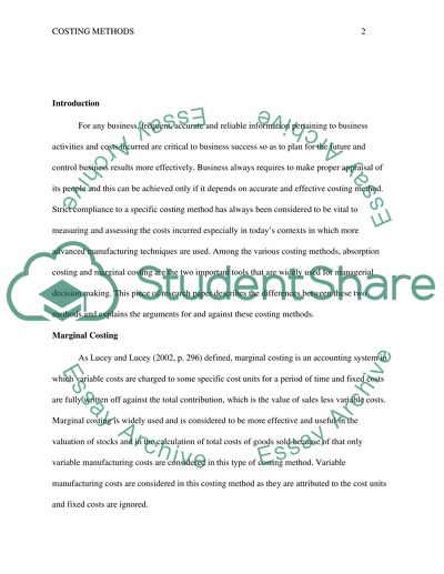 research paper topics in cost accounting