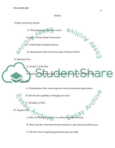 Key Legislation and the Participants Who Have Launched the Polar Bear Protection Campaign