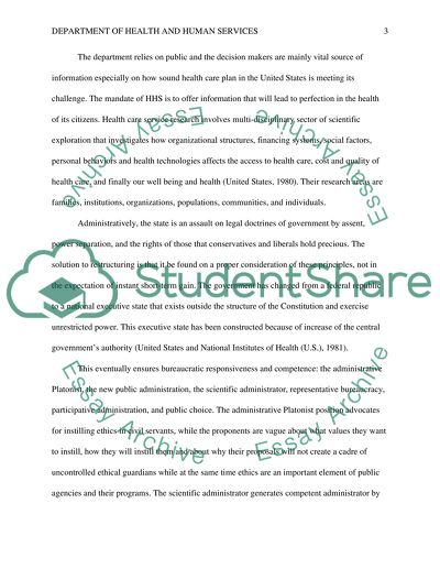 Department of Health and Human Services