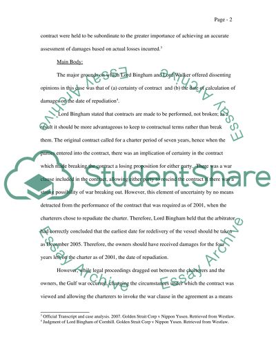 Golden strait corpn v nippon yusen kubishika kaisha 2007 ukhl