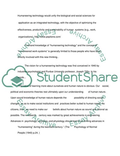 What Is Humaneering and Should This Be the Aim of Psychology