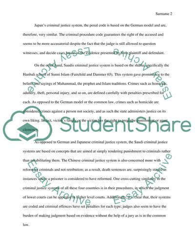 Comparative Criminal Justice