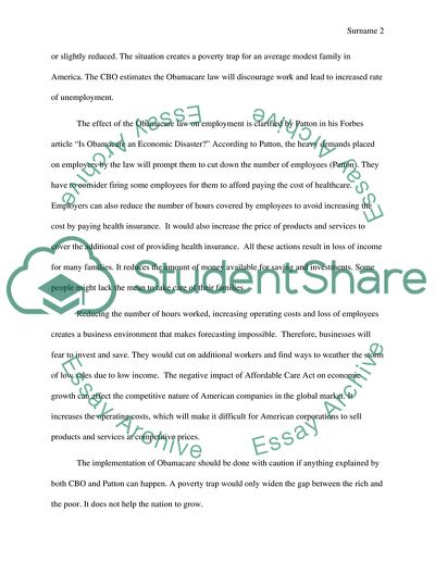 Affordable Care Act and Economic Growth