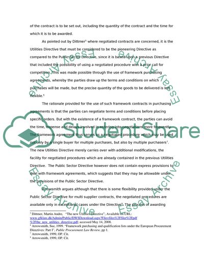 EC Public Sector Directive versus Utilities Directive