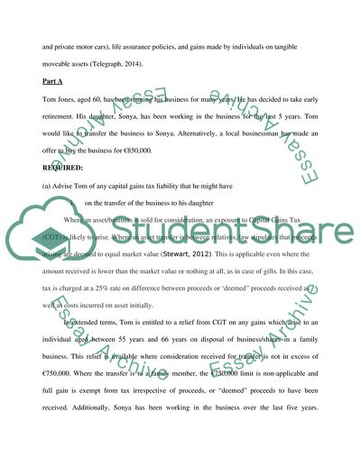 Ireland Taxation, Capital Gains Tax