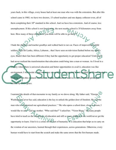 The Belief in Education