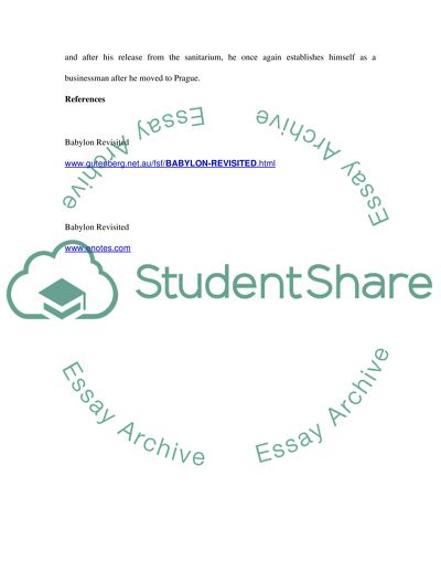 Babylon Revisited by F Scott Fitzgerald