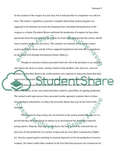 Iran is Developing a Nuclear Weapons Program