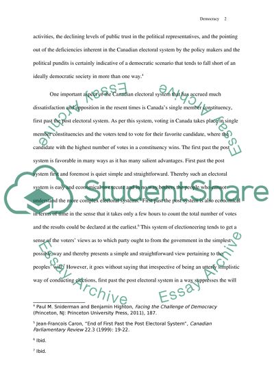 The Democratic Assessment: Free and Fair Elections in Canada