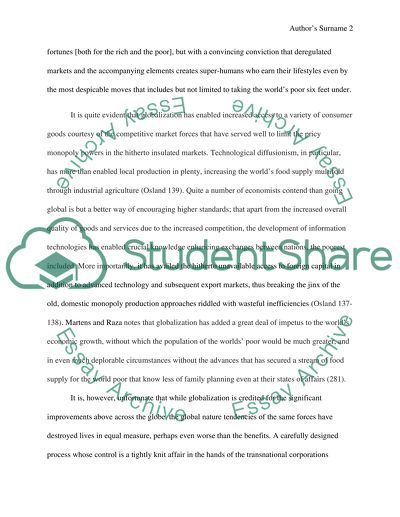 Globalization and the Worlds Poor