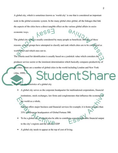London is now a more global city than New York