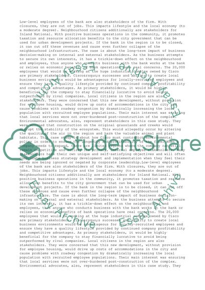 Profitability and a Strong Community Reputation of the Bank