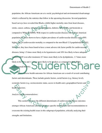 Multiple Determinants of Health Framework