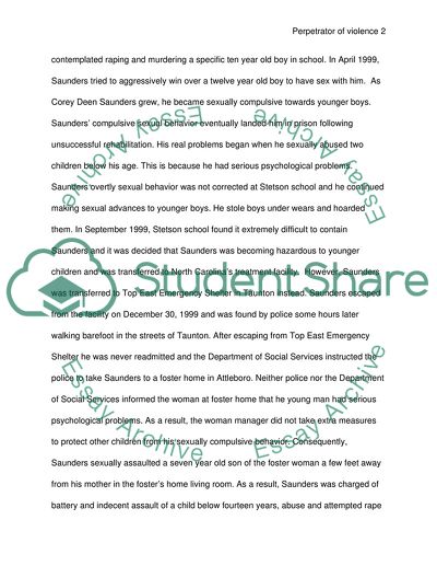 Child Perpetrator of Violence