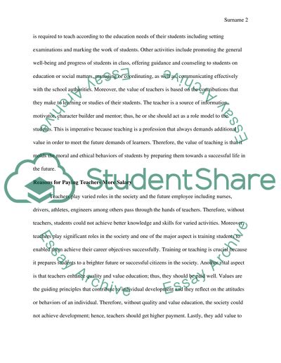 Recognition of the Teaching Profession