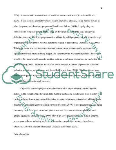 Malware and Their Current Impact on Private and Public Affairs